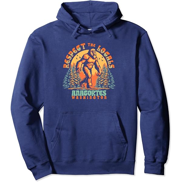 Sudadera Con Capucha "Respect The Locals" Bigfoot PNW - Diseño Divertido, Talla Regular, Unisex