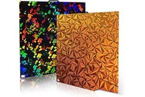 WEFUIT for Elegoo Centauri Carbon Build Plate Holographic PEI Sheet 260X271mm Double Sided Smooth PLA Plate HeatingBed Platform for Elegoo cc/cc2 3D Accessories (Fragment + Chameleon)