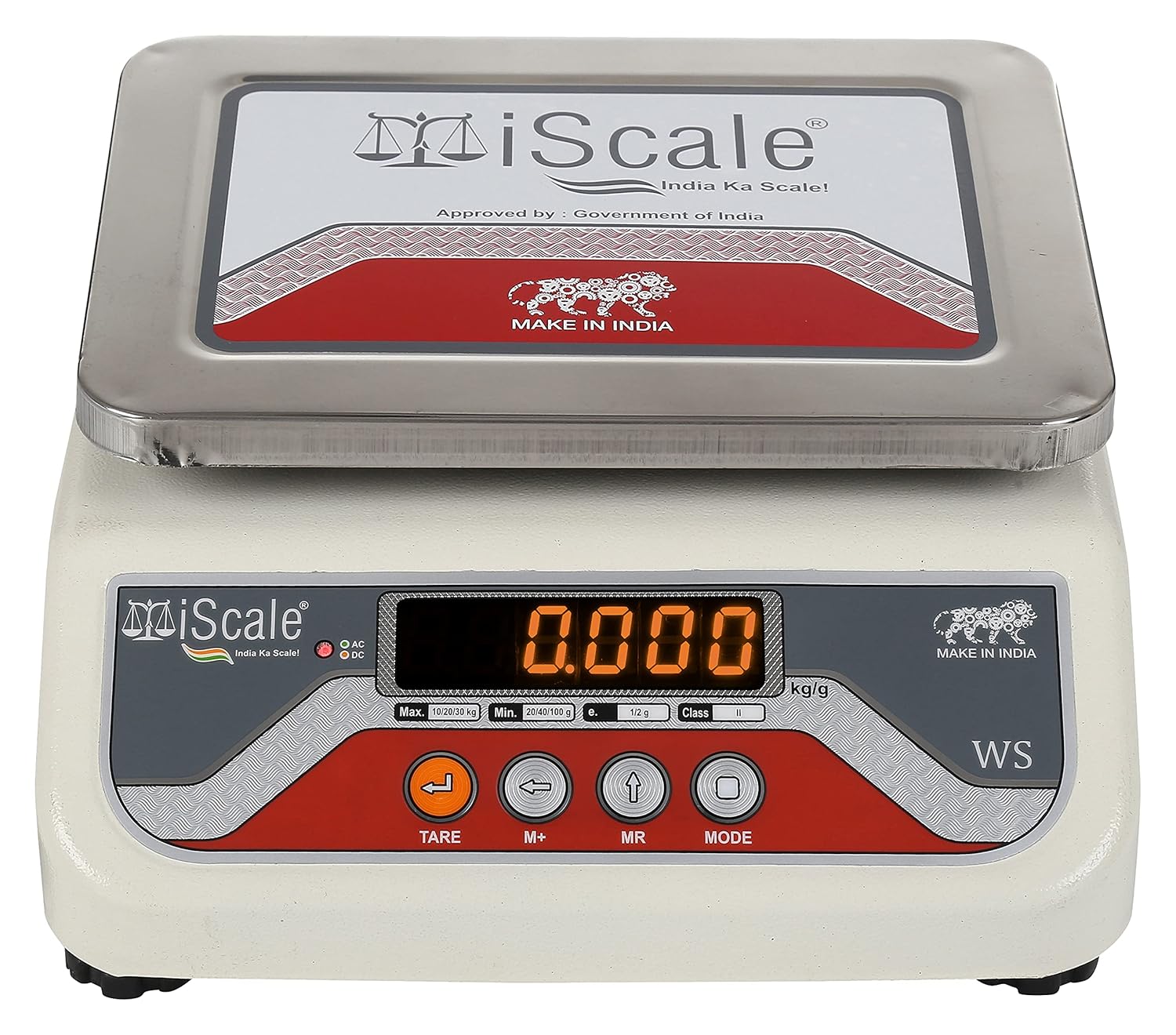 Buy iScale i03 20kg x 1g Digital Table Top Weighing Scale with Front