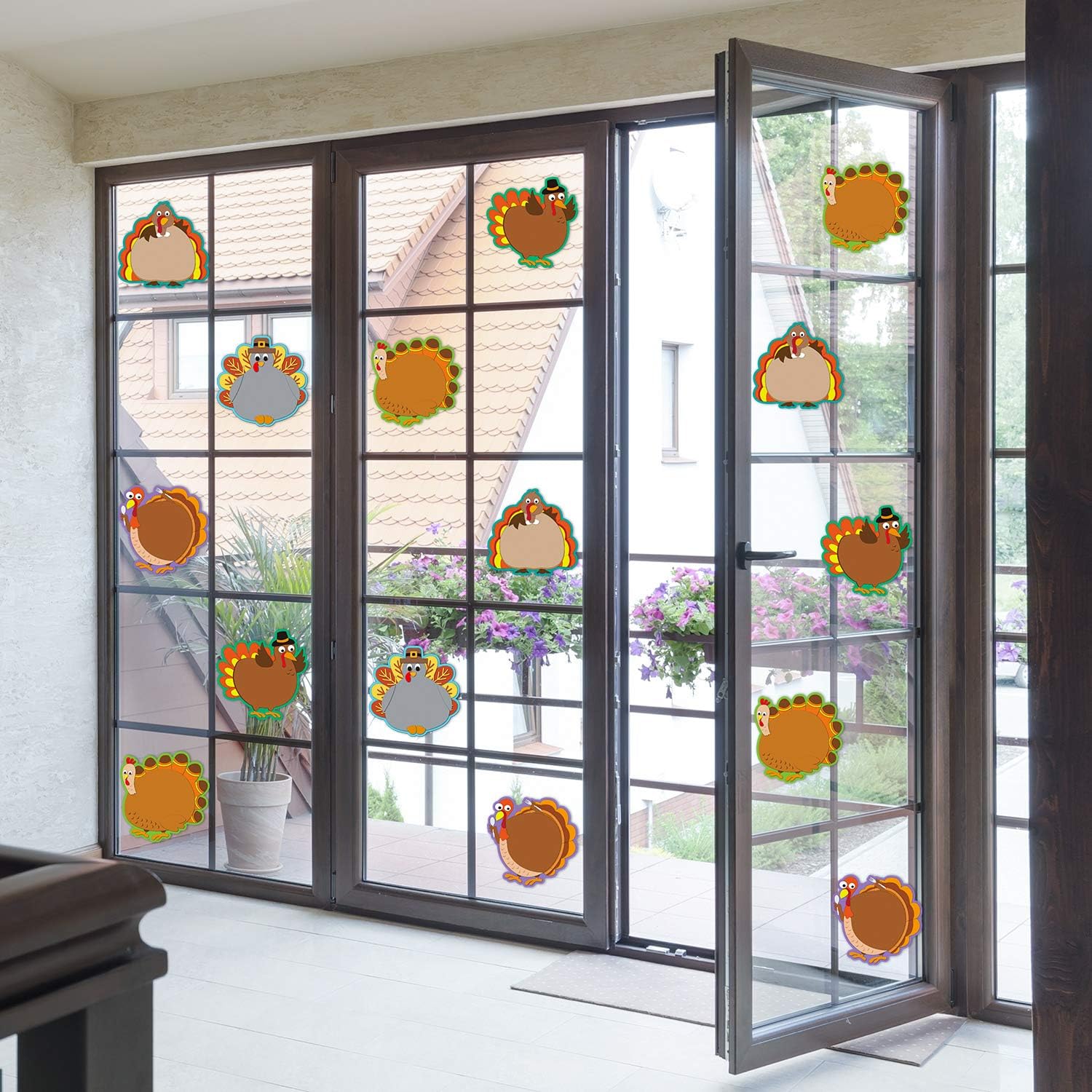 40 Pieces Turkey Cut-Outs Versatile Classroom Decoration Creative Turkey Cut-Outs with Glue Point Dots for Bulletin Board Classroom School Fall Theme Thanksgiving Party, 5.9 x 5.9 Inch : Office Products