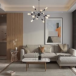 LIGHTDAMY Sputnik Chandeliers Black, Modern