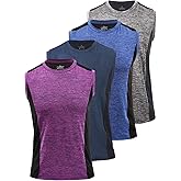Knuffnee 4 Pack Men's Workout Tank Tops Athletic Gym Muscle Tank Tops Quick Dry Sleeveless T-Shirts