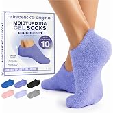 Dr. Frederick's Original Moisturizing Gel Socks, Purple Paradise, 1 Pair | Full-Foot Gel Lining, Overnight Foot Care, Dry Feet and Cracked Heels, HealSoft Plus Formula, Fuzzy Spa Comfort, Unisex