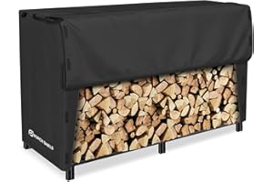 Porch Shield Waterproof Firewood Rack Cover 8ft Heavy Duty Wood Pile Cover for Outdoor ​Log Rack​​s