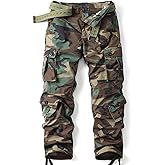 AK-TAC Men's Camo Cargo Pants,Military Tactical Ripstop Hiking,Lightweight Outdoor Pants with Multi Pockets