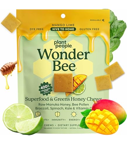 Amazon.com: Plant People WonderBee Super Greens Manuka Honey Chews