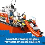 LEGO City Coast Guard Rescue Boat & Helicopter Toy 60504 with 5 Minifigures view 5
