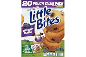 Entenmann's Little Bites Blueberry Mini Muffins Made with Real Blueberries 1 pack (20 pouches total)