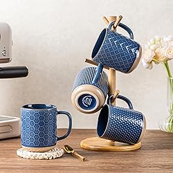 GBHOME Large Coffee Mugs Set of 4, 16oz Handmade