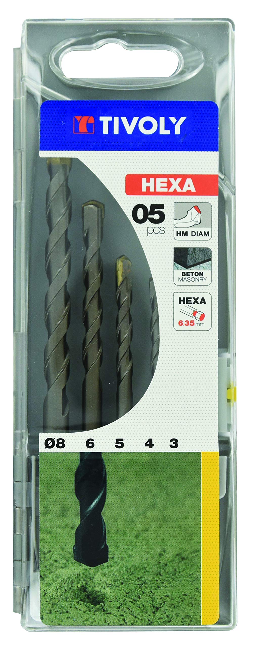 Tivoly 10901670001 Concrete Drill Bit Set Hex