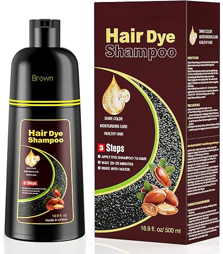 Amazon.com : Dark Brown Hair Dye Shampoo 3 in 1 for Gray Coverage