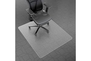 Naturei Office Chair Mat for Carpet - 48" x 40", Desk Floor Mat for Rolling Chairs, Clear Plastic Chair Mat, Easy Glide, Under Desk Carpet Protector for Home and Office Use