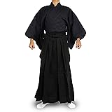 thumbnail image 2 of Men's Kendo Hakama Uniform – Aikido Hapkido Martial Arts Trousers, Poly-Cotton Blend (Multiple Sizes) 2 of 14