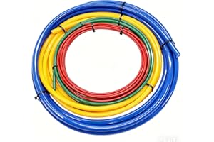 Tnisesm 4Pcs Conditioning Copper Tubing Pipe Extension 4M, 1/4" 1/2" 3/8" 5/8" Built-in Copper Tube Bending Strip Air Conditioning Pipe Bender Kit