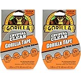 Gorilla Crystal Clear Duct Tape, 1.88" x 9 yd, Clear, (Pack of 2)