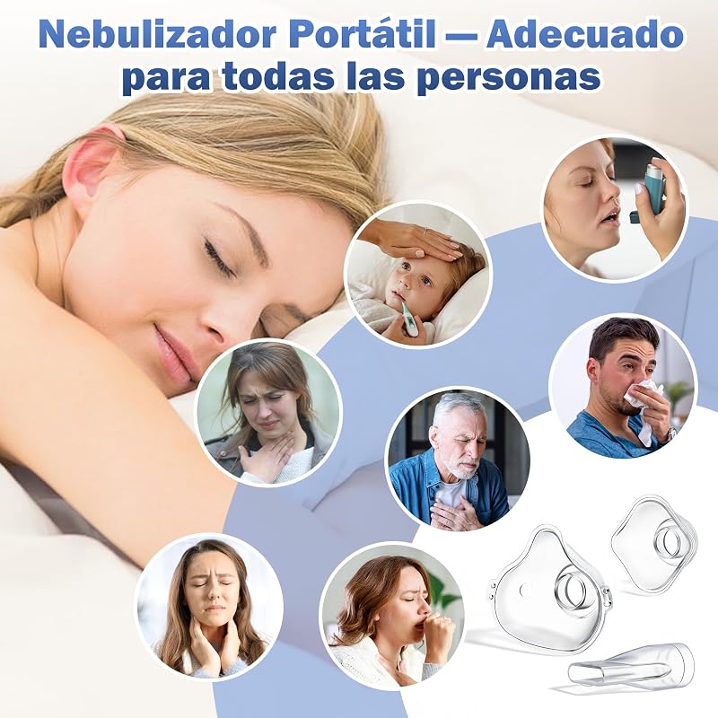 Nebulizador Portatil para Adultos y Niños Autolimpieza Pantalla LED — foto 6 de 7