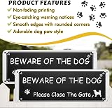 Svalor Beware of The Dog Sign 2 Pack Aluminium 3.5x9.8 inches Rustproof UV view 3