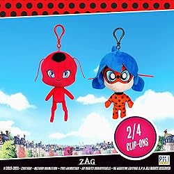 P.M.I. Miraculous Ladybug Plush Clip-on Toys | Two