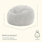 icon Kingston Cord Bean Bag Chair Large Dusk Pink with Filling Included view 4