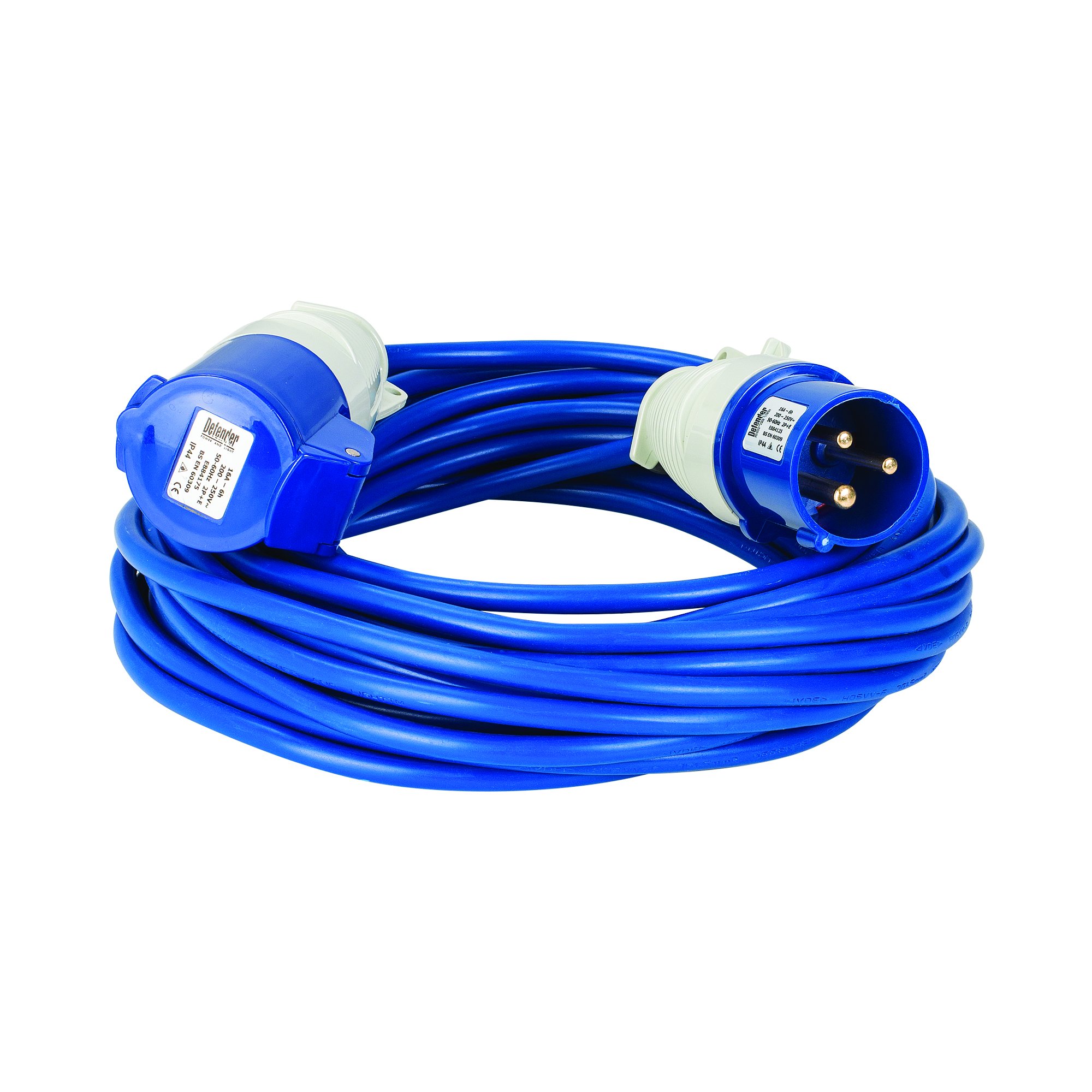 Defender Extension Lead Blue 2.5mm2 16A 14m 230V for Caravan Motorhome (E85221)