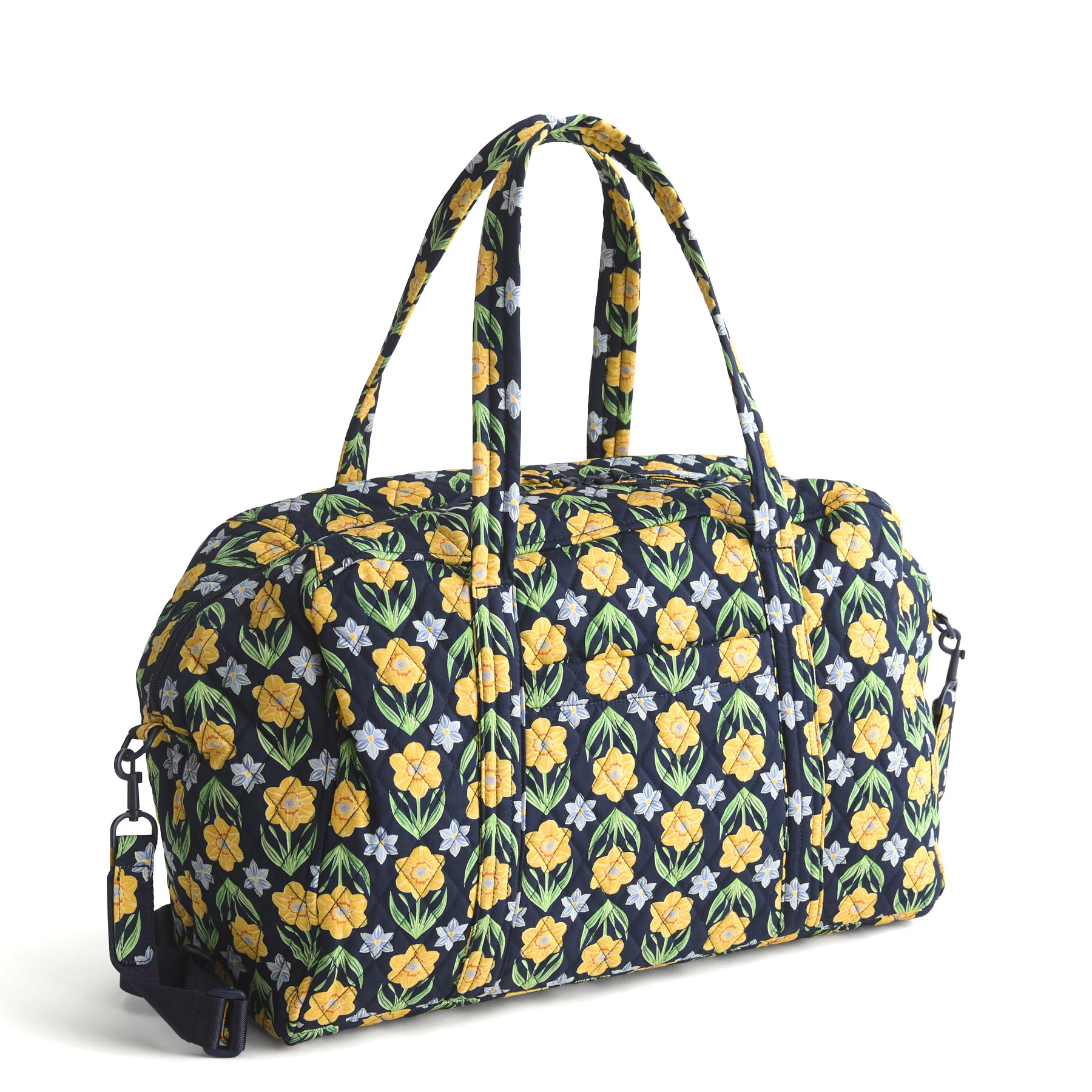 Vera Bradley Women’s Premium Cotton Miramar Weekender Travel Bag, Daffodils, One Size
