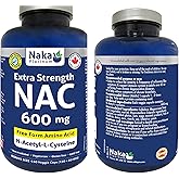 Naka Platinum NAC (N-Acetyl-L-cysteine) Extra Strength, 600 mg per capsule, Antioxidant, Anti-inflammatory, Made in Canada (1