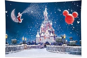 HVEST Castle Tapestry Wall Hanging Dreamlike Magic House Tapestry Christmas Fairy Wall Tapestry Winter Tapestries for Bedroom Living Room Dorm Party Wall Decor,80Wx60H inches