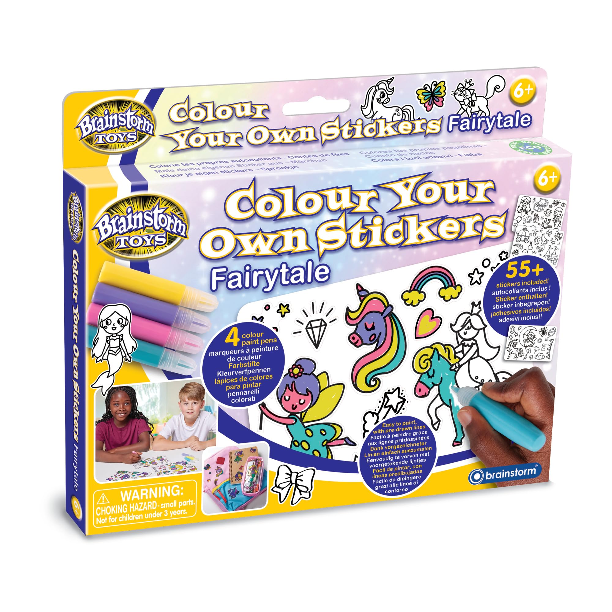 Brainstorm Toys Colour Your Own Stickers Stem Educational and Interactive Toy (Fairytale)