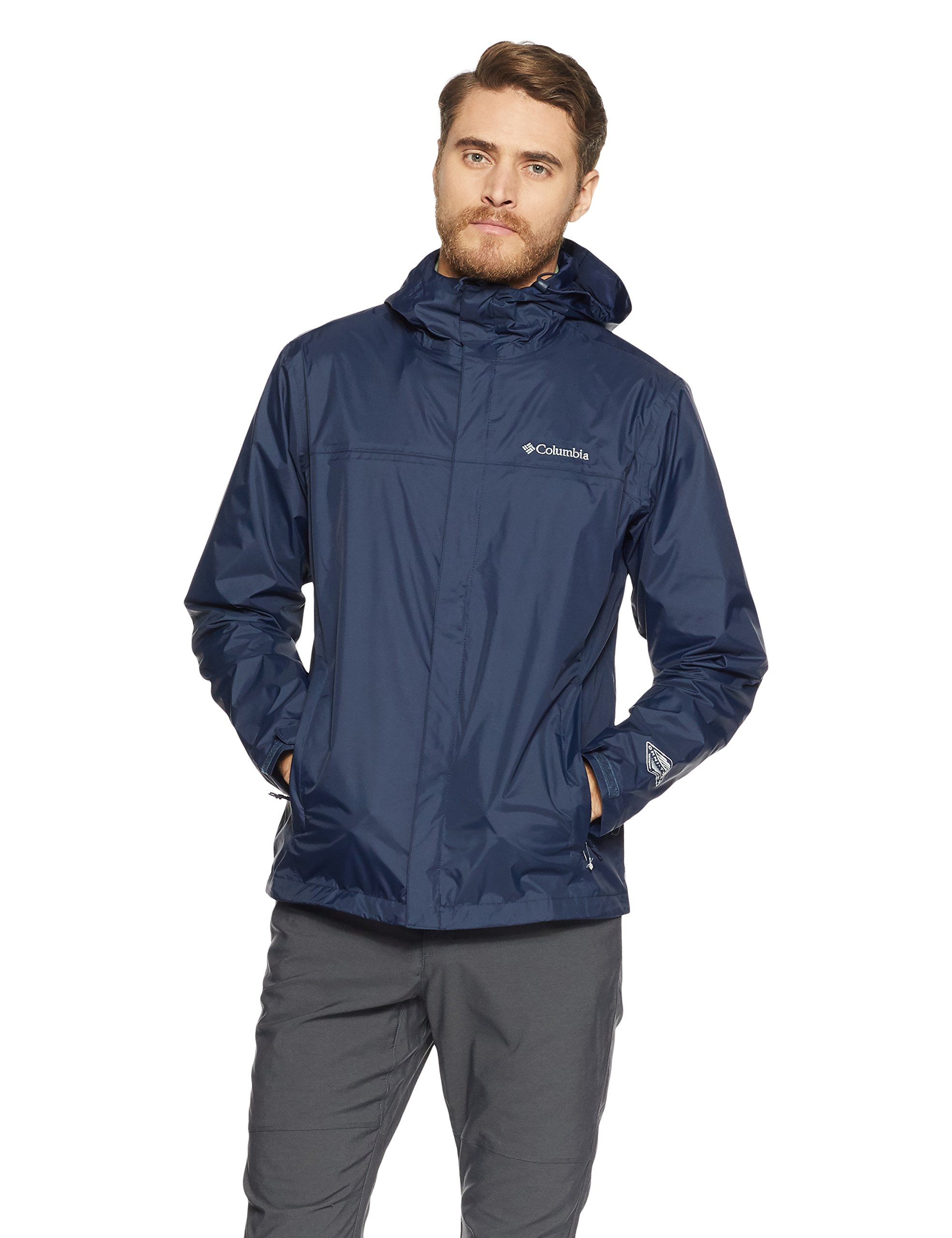 Columbia Men's Watertight II Front-Zip Hooded Rain Jacket,Super Blue - View #14
