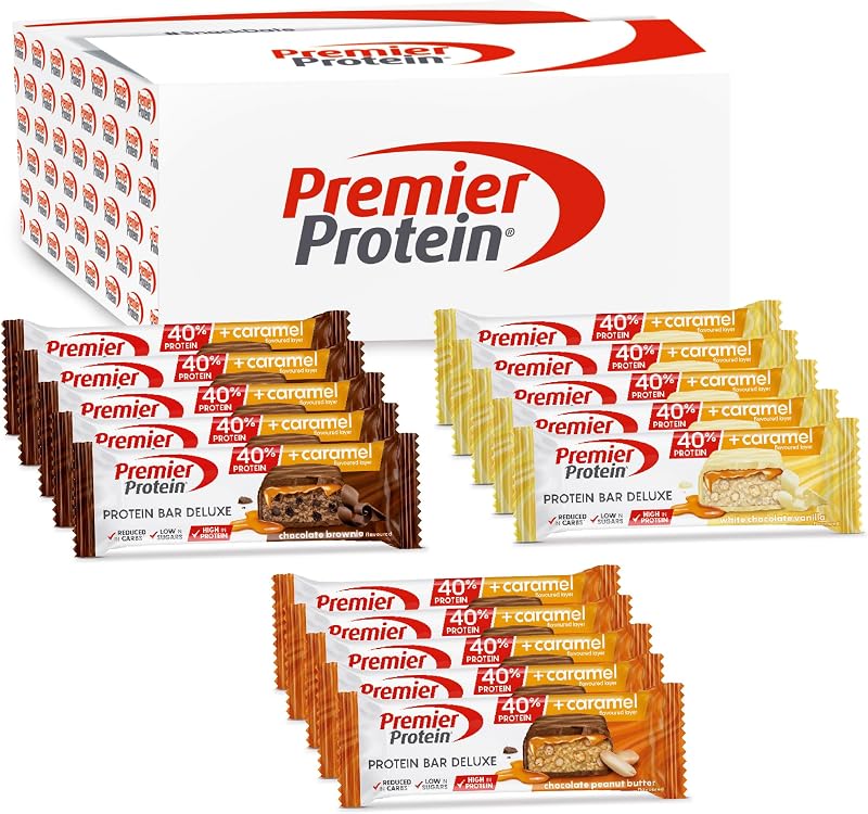 - Protein Bar Deluxe 40% - Multiflavourbox - 15x50g - Low sugar - Low Carb - palmölfrei