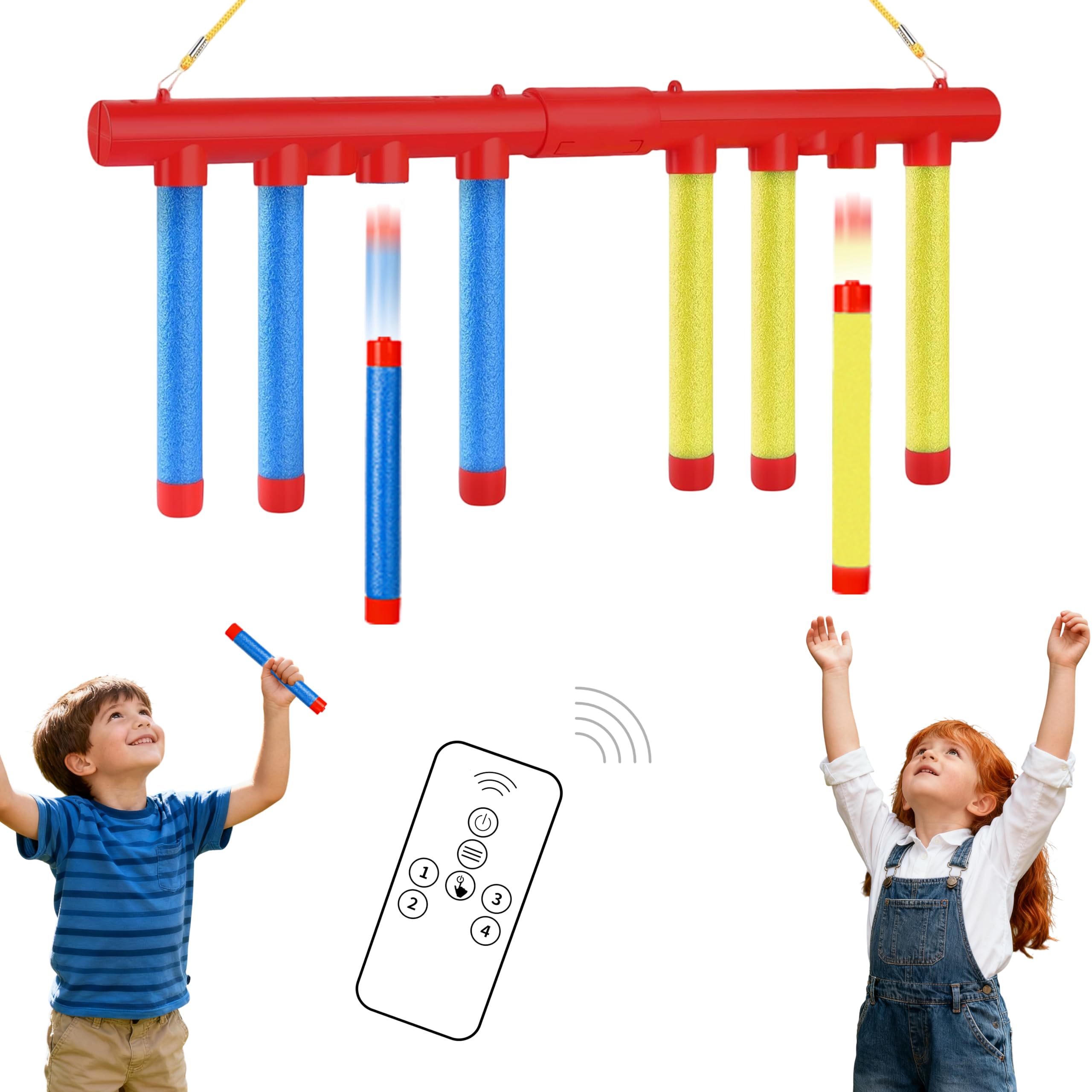 KEGOZ Catching Sticks Game, Drop Sticks Game with 3-Speed Remote Control, Hand Speed Challenge Games for Solo/Dual Play, Reaction Games for Kids & Adults (Two-Person Interaction) — image 1