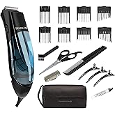 Remington Vacuum Haircut Kit, Vacuum Beard Trimmer, Hair Clippers for Men with Removable Hair Chamber and Dual Motor Power (18 pieces)