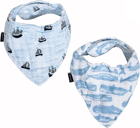 Bebe Au Lait Muslin Bandana Bib Set High Seas And Moby Amazon Co Uk Baby