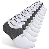 YSense Mens No Show Socks Cotton Invisible Low Cut Ankle Socks 6-10/11-13 with Non Slip Grips 6 Pairs
