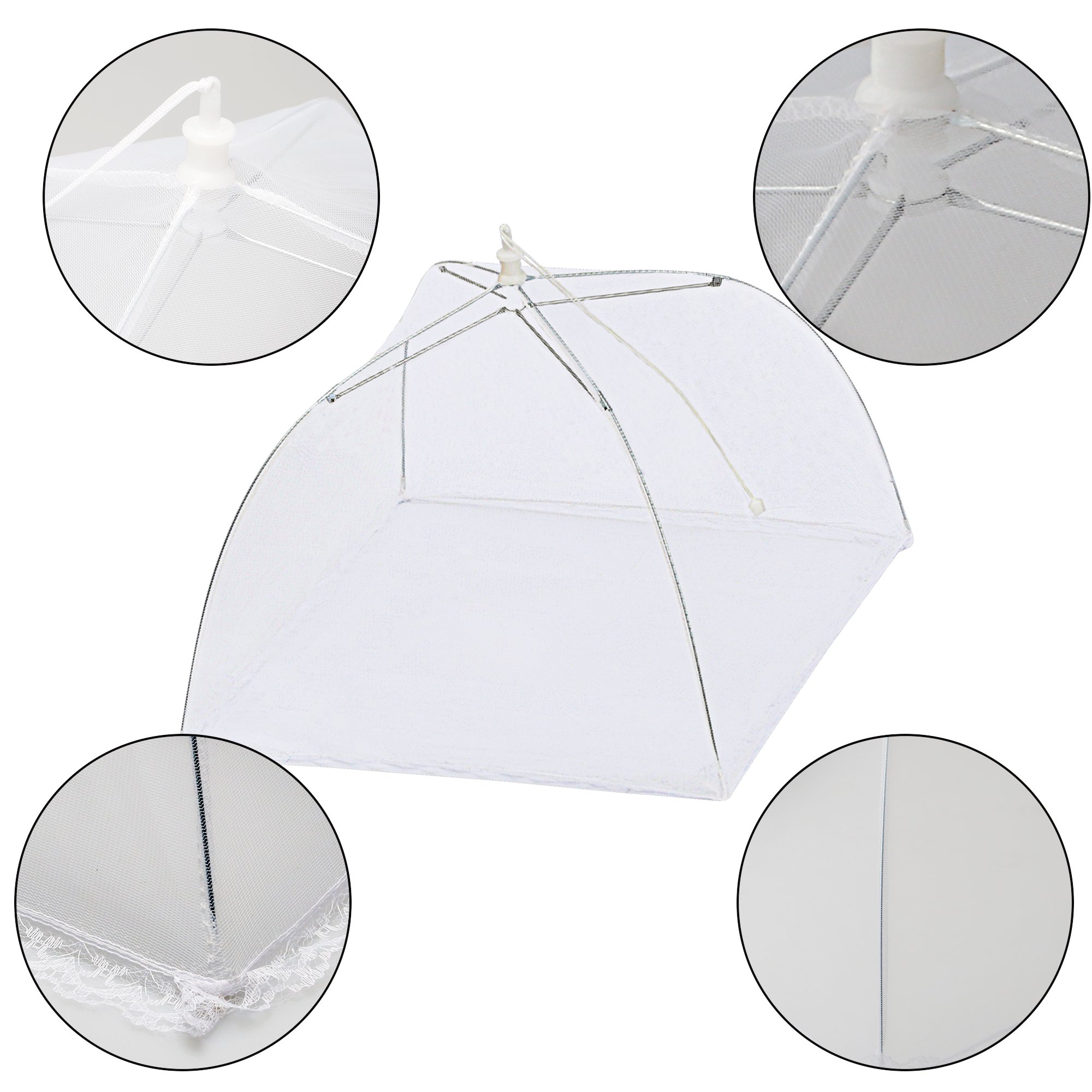 IPOW Pop Up Mesh Screen Umbrella Food Cover Tent,17 Inches Reusable and