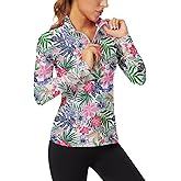 Soneven Women's Quarter Zip Polo Collared Golf Shirt Moisture Wicking Shirts Slim Fit for Casual Work