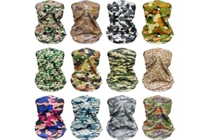 LUCULACH 12pcs Cooling Neck Gaiter for Men Women Summer Gaiters Sun Protection Face Covering Balaclava Bandana