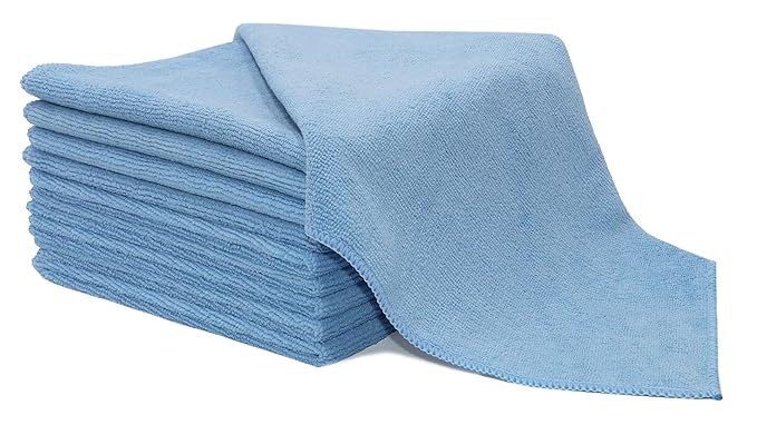 Zollner 10er Set Microfasertuch Putztücher, Größe ca. 40x40 cm, hellblau (weitere verfügar)
