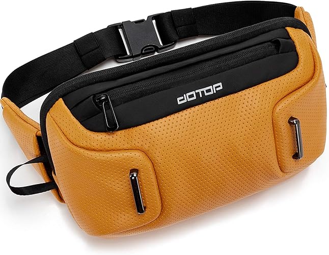 Amazon ウエストバッグ Dotop ウエストポーチ 多機能 大容量 防水 ショルダーバッグ メンズ イエロー Dotop シューズ バッグ