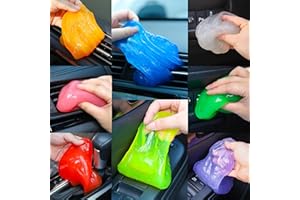 CAYYET Car Cleaning Gel, 8 Piece Car Cleaning Kit, Men's and Women's Car Detailing Supplies Accessories, Car Trim Dust, Crevice Cleaner, Vent Removal Grease and Dust, Clean Keyboard Cleaner.