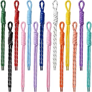 GAQWOK 15 PCS Colorful Paracord Keychain Charms Braided Rope Bag Charm Kit | Handbag & Backpack Decoration | Bulk Keychain Ac