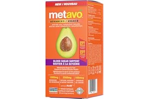 Metavo Advanced Glucose Support - Natural Blood Support Supplement with Berberine & AvoB, Promotes Metabolic Health & Energy,