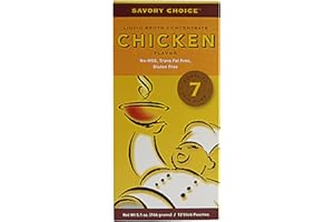 SAVORY CHOICE Chicken Broth Concentrate, 1 Box of 12 Packets (12g) - Gluten-Free, Diary-Free Broth Concentrate