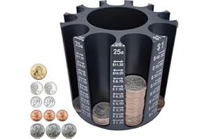 Byteen8 Coin Counter Change Sorter｜Pen & Pencil Holder as Desk Organizer｜Piggy Bank for Adults & Kids｜Coin Bank & Wrappers store 500pcs｜Creative Gifts for Kids & Family｜Easy to use