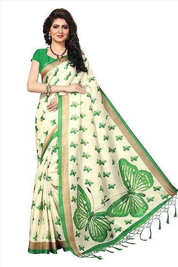 Winza Designer Womens Khadi Silk Saree with Blouse (KST-05)