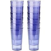 New Star Foodservice Restaurant-Grade Polycarbonate Beverage Tumblers, 12 oz, Blue, Set of 12