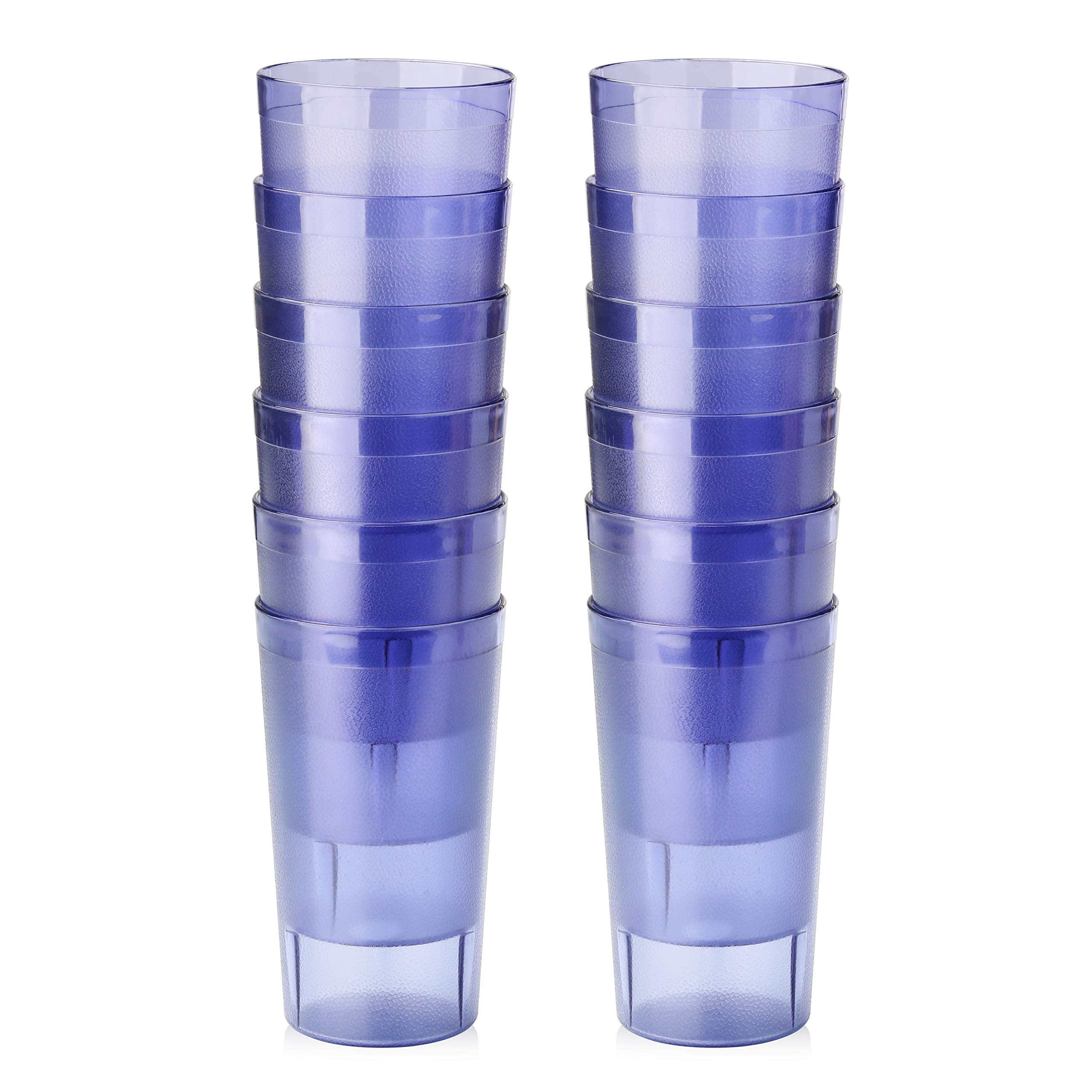 Photo 1 of New Star Foodservice | Restaurant-Grade Beverage Tumblers (Blue (Set of 12), 12 oz)