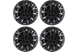 15 Inch Wheel Hub Caps 4 Pack Universal Fit ABS Wheel Covers for Steel Wheels Stylish Durable R15 Rim Protection for Cars Tru