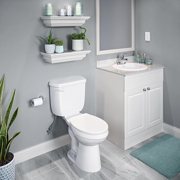 PROFLO PF194R ROCKAWAY 19″ CIRCULAR VITREOUS CHINA DROP IN BATHROOM SINK WITH OVERFLOW AND 3 FAUCET HOLES AT 4″ CENTERS – WHITE