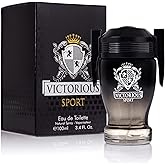 Victorious Sport Eau De Toilette for Men 3.4 fl oz- A Fragrance Built for Champions - Spicy, Sweet & Lemon Warm Base of vanilla, Tonka Bean & Amber Ideal Gift For Special Occasion Elegant